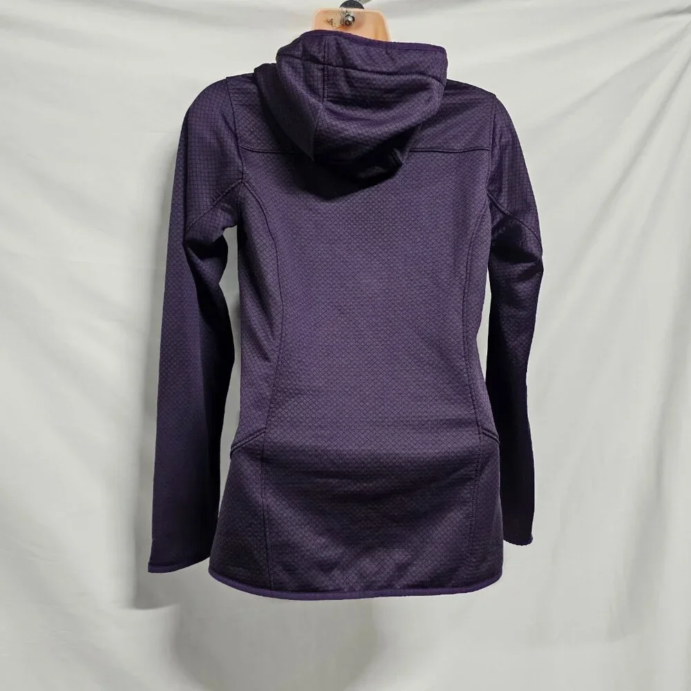Burton AK Polartec Women Size S Full Zip Hoodie Jacket Grape Raglan Sleeve - Picture 5 of 9